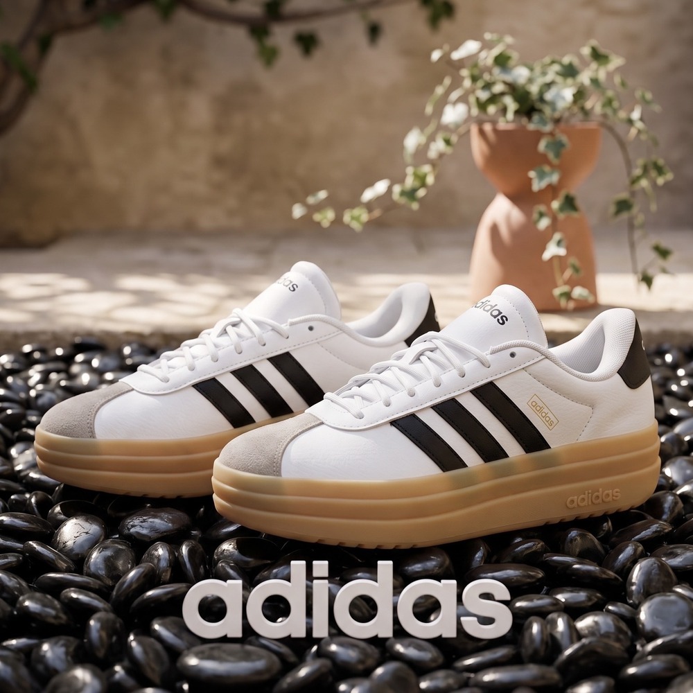 Adidas VL Court Base Platform White Black Gum IH3083 Womens Size 6 Sneaker NWOT